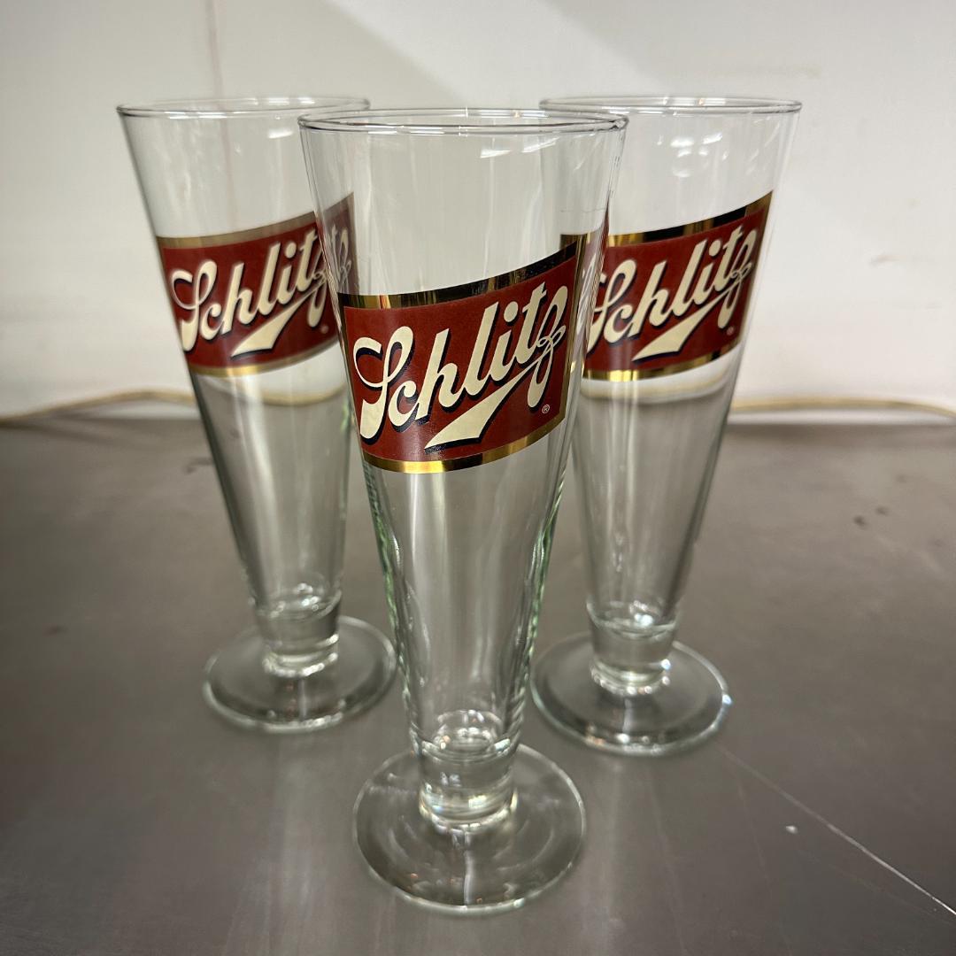 ヴィンテージ Schlitz シュリッツビール ピルスナーグラス 3個セット