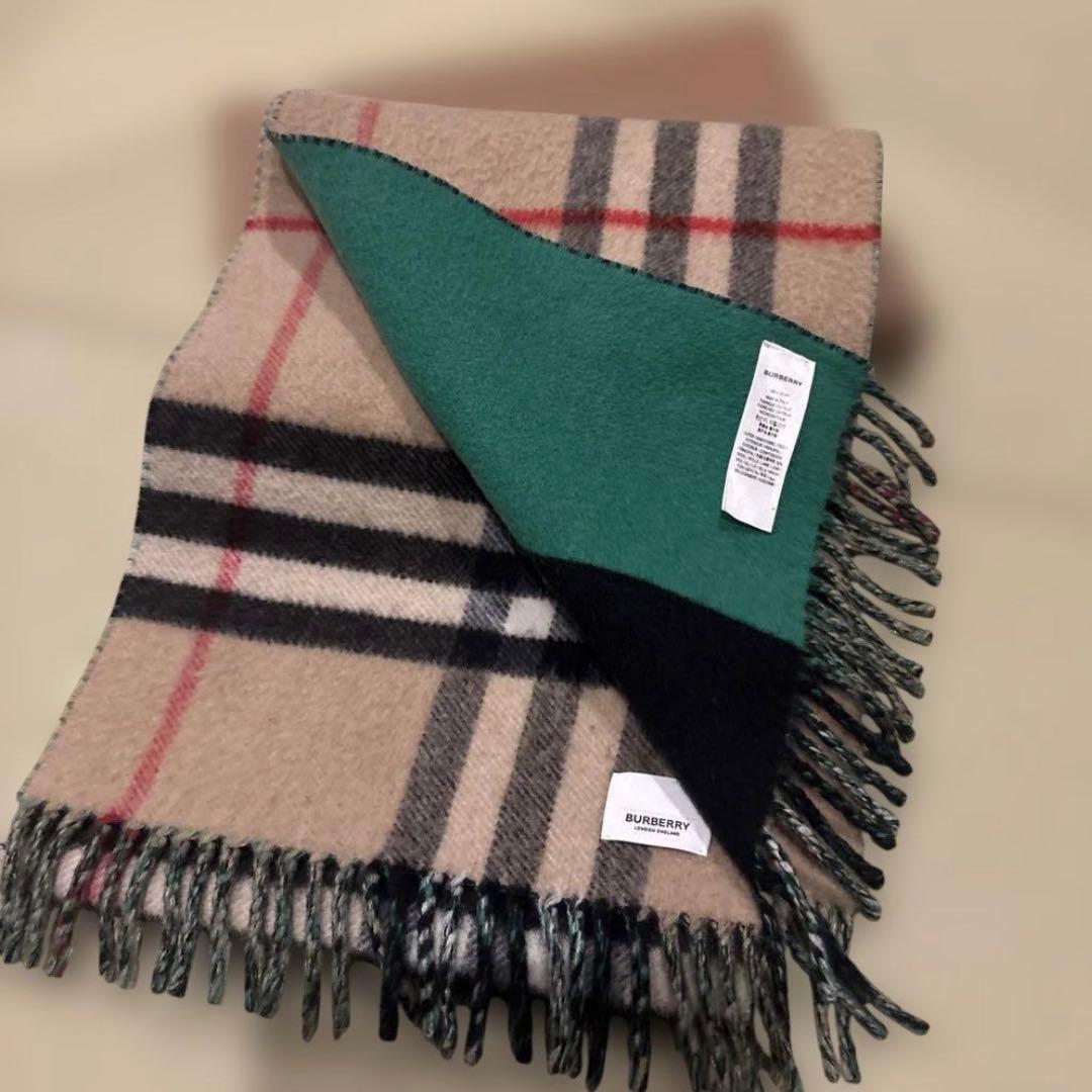 Burberry バーバリー マフラー メガチェック ノバチェック カシミヤ