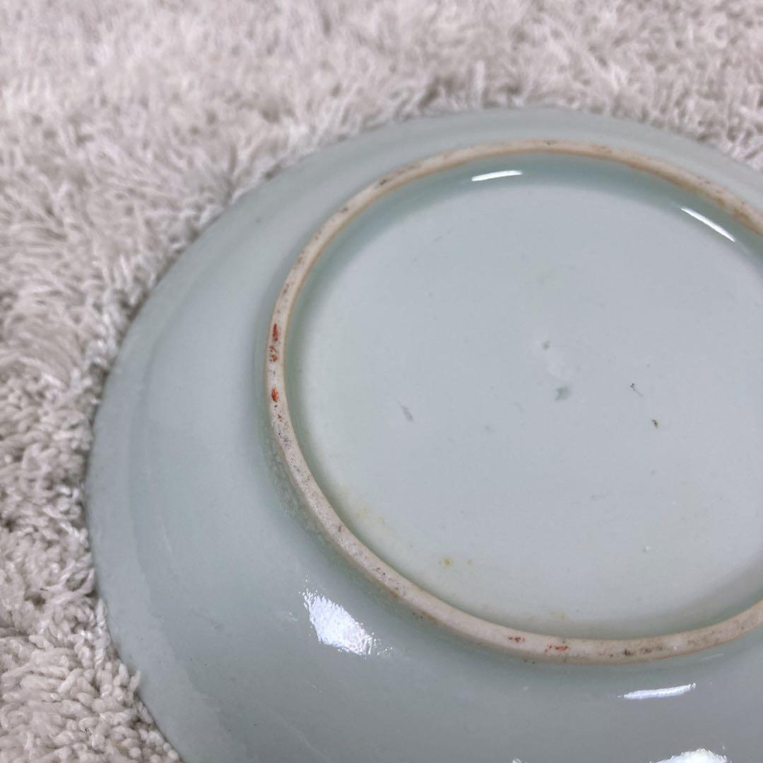 5枚組　冨貴長春 古伊万里 金彩赤絵鶴唐花皿　小皿 11cm 絵皿