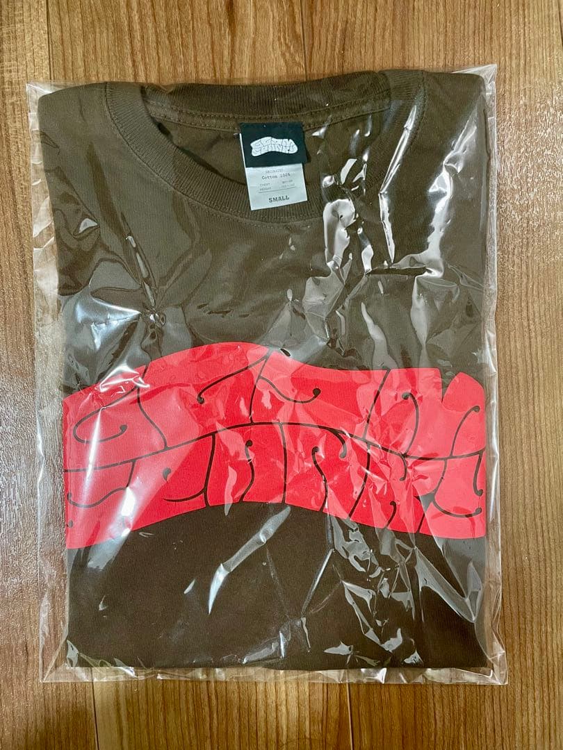 GLIMSPANKY☆2021年もこもこロゴTシャツ復刻版☆ブラウン×赤ロゴ