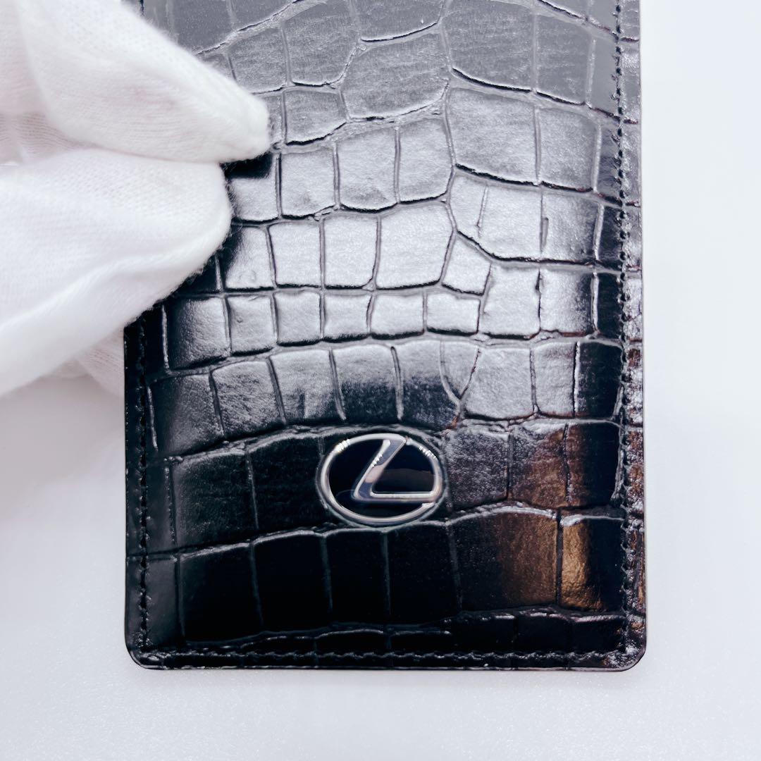 【未使用級】LEXUS 純正カードキーケース クロコ型押し ブラック