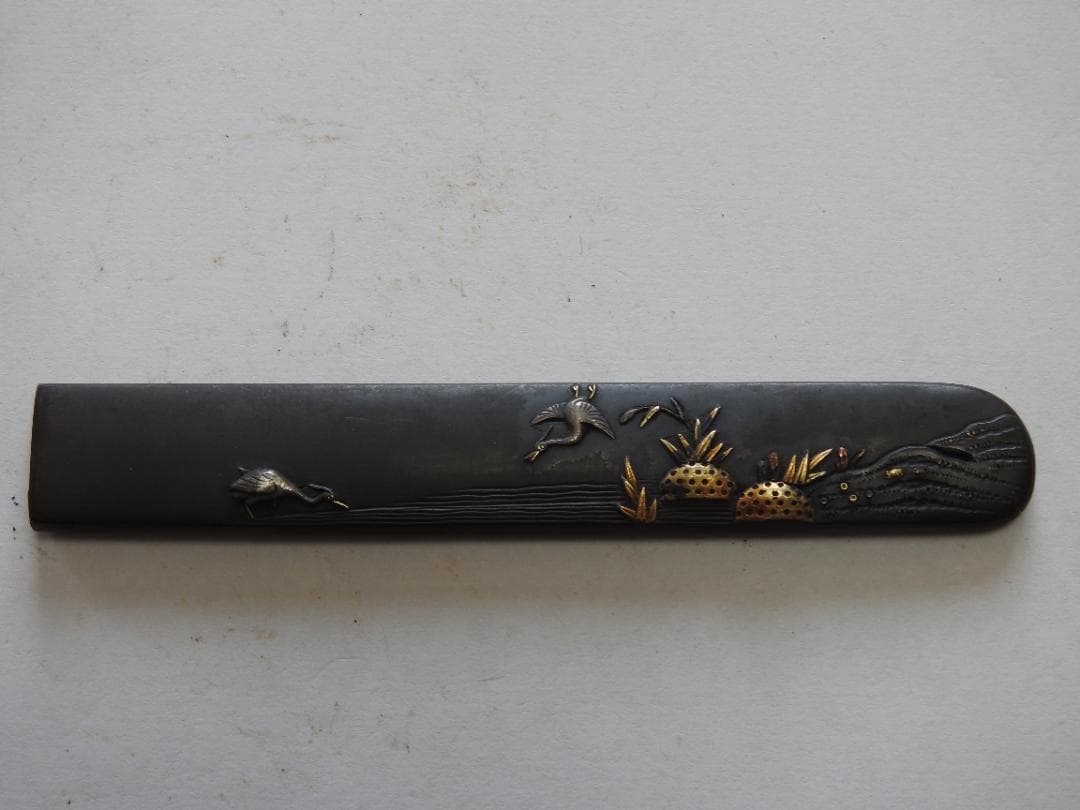 小柄　鶴に草　江戸時代　86