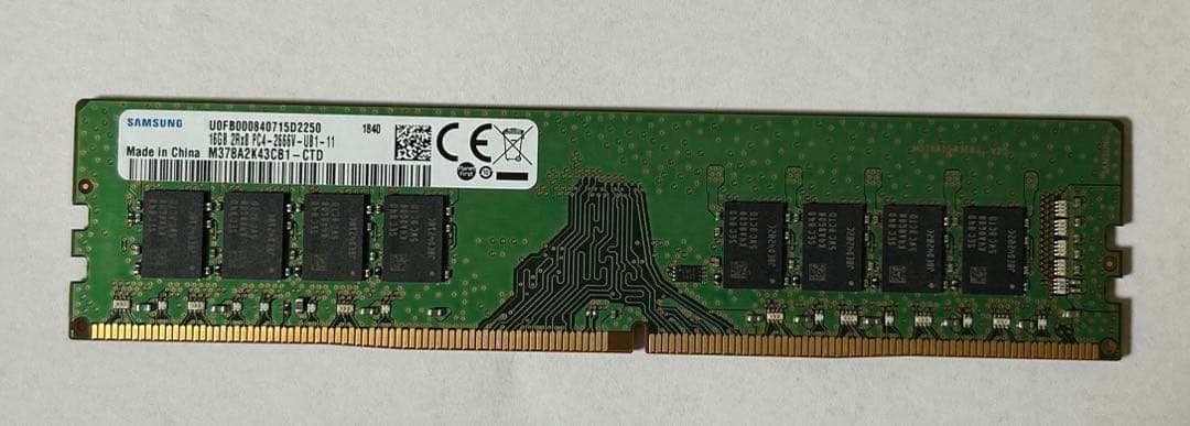 メモリー SAMSUNG DDR4 2666 16GB PC4-2666V-UB1-11