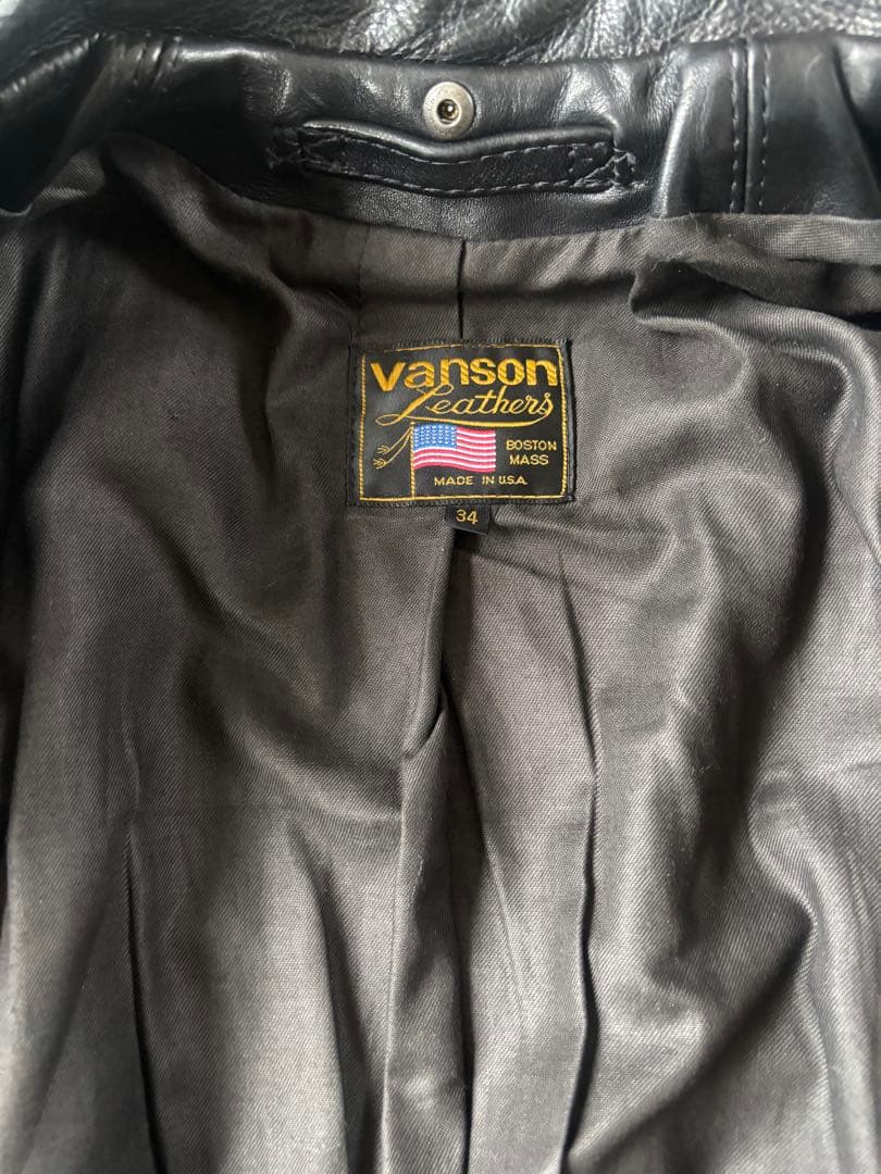 美品　vanson ENFシングルライダース 34サイズ