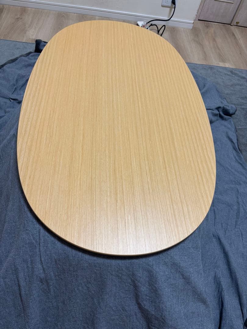 美品！無印のこたつ布団&MUJI 楕円こたつ（小） 敷き布団　３点セット