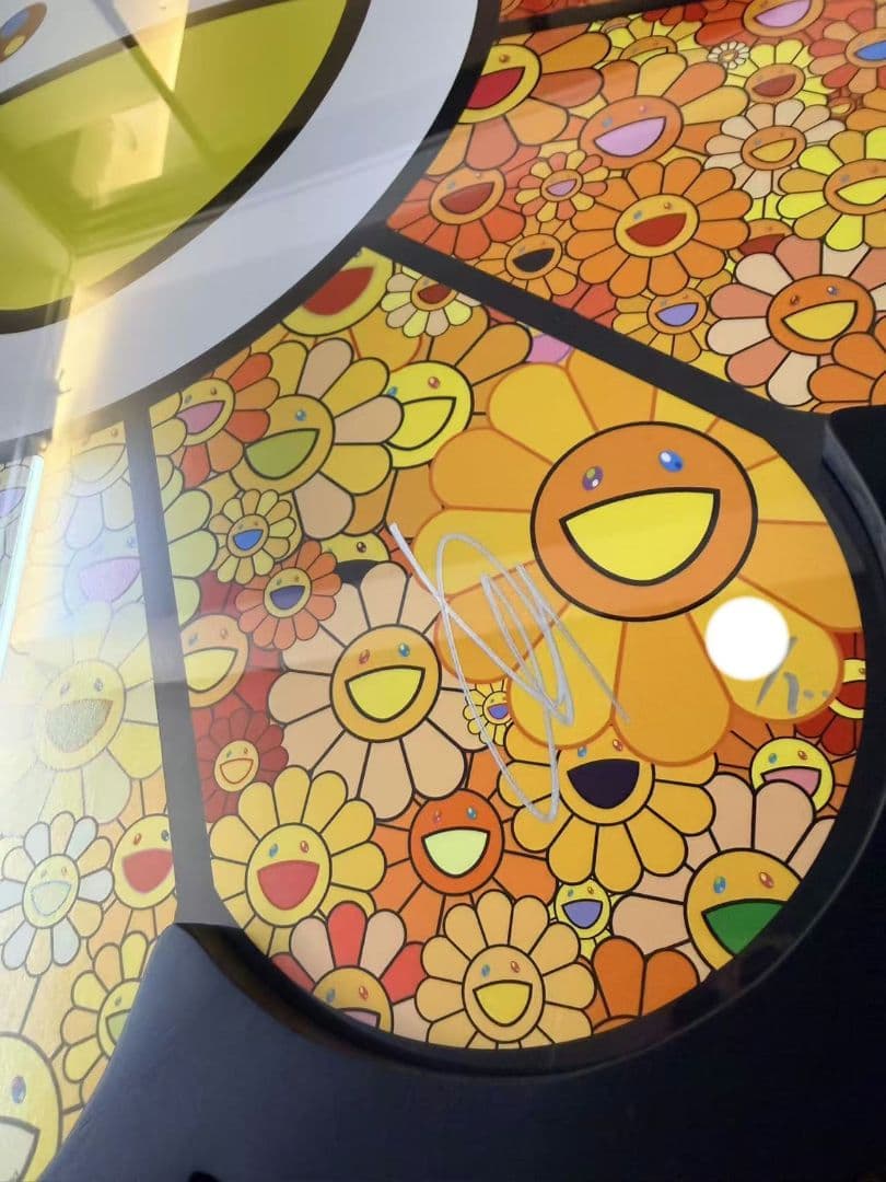 村上隆 直筆サイン入り、 エディションプリント『お花がスパークル！』