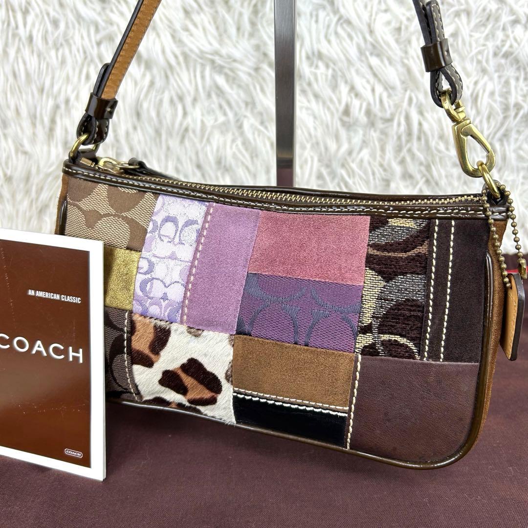 ✨美品 Coach Patchwork mini Demi Pouch Rare