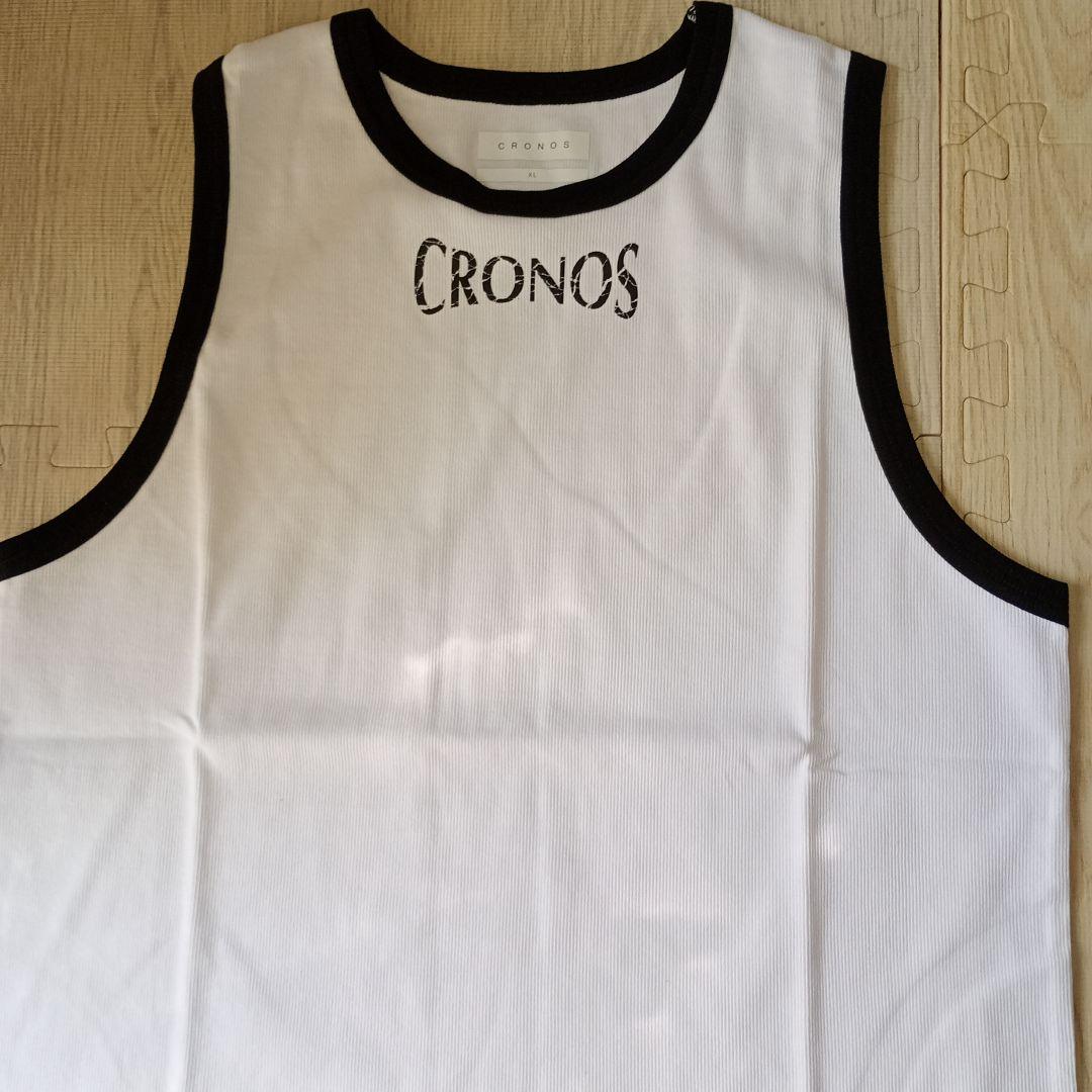 人気カラーモデル！ロゴ 　筋トレ クロノス cronos　サイズ42　白✕黒　綿