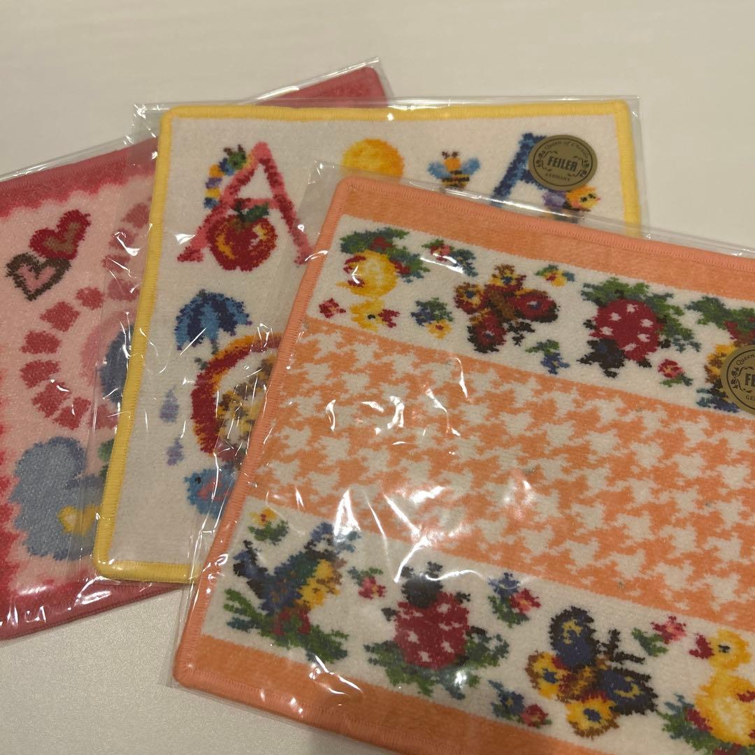 FELTIER カラフルタオルハンカチ 3枚セット