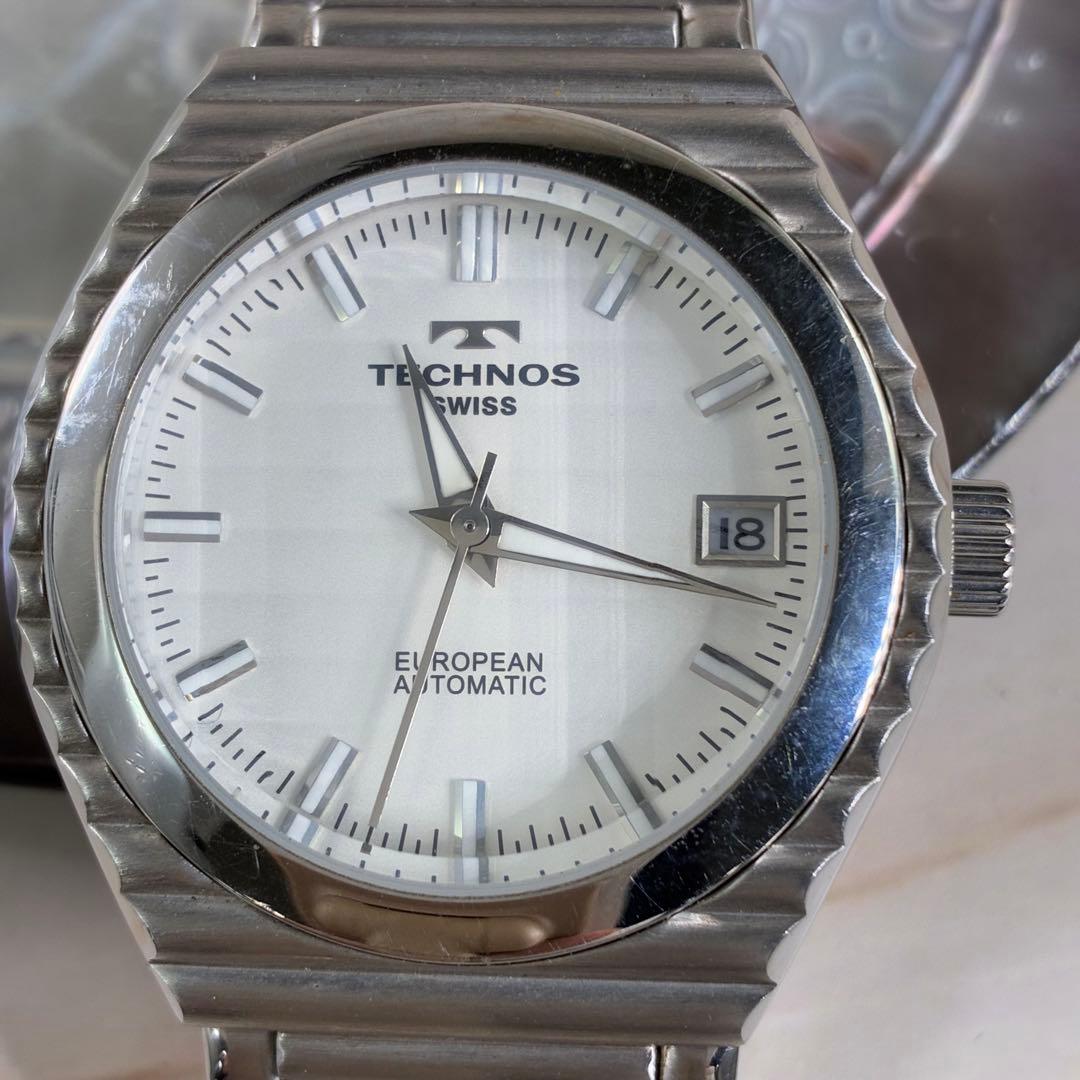 美品　オールドテクノス　スケルトン　ヨーロピアン オートマチック　メンズ　腕時計