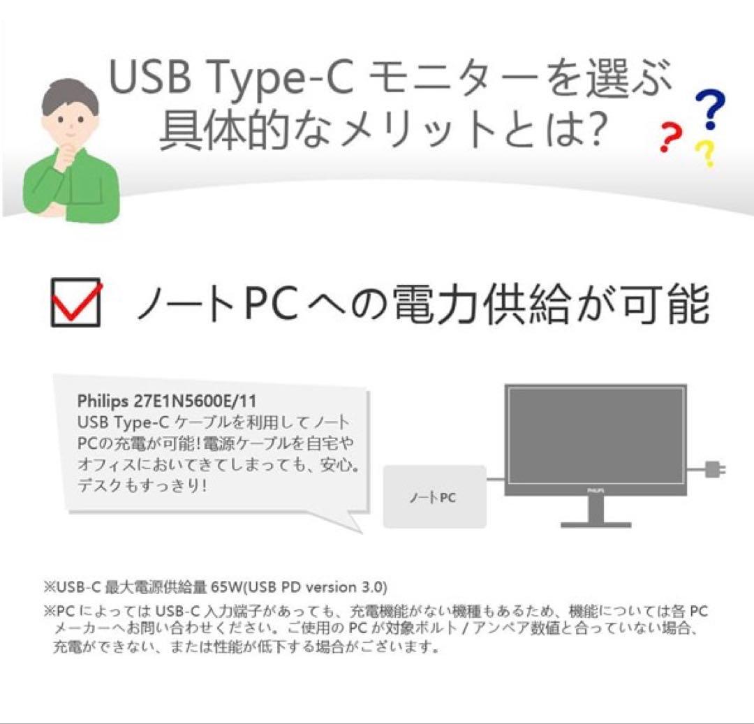 新品未使用 PHILIPS 液晶ディスプレイ/27型/27E1N5600E/11