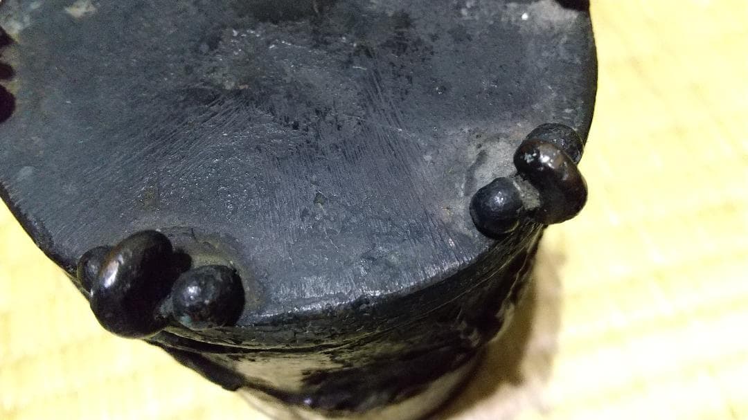 古銅　鹿図　筆筒　中国 or 和物？