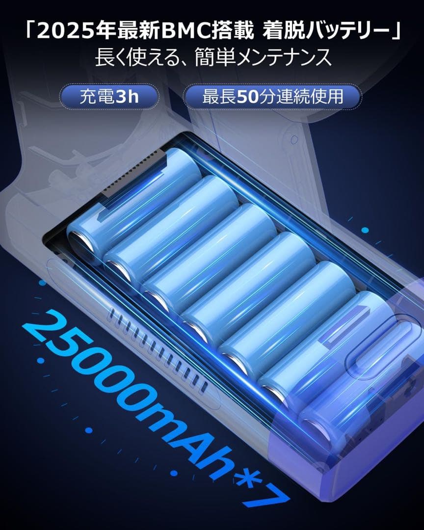 掃除機 コードレス 45kPa超強力吸引 腰痛ゼロフレックスネック設計