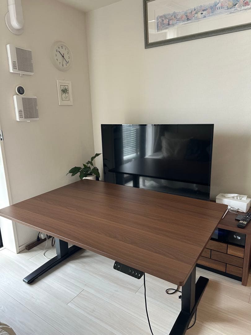 ニトリ 昇降電動テーブル JT341 120 ブラウン