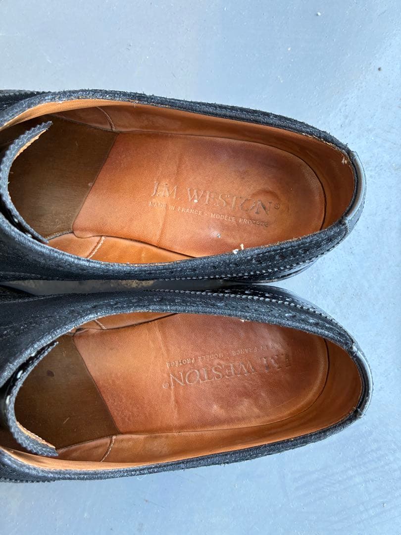 J.M.weston 375 UK7E フルブローグ コンビ