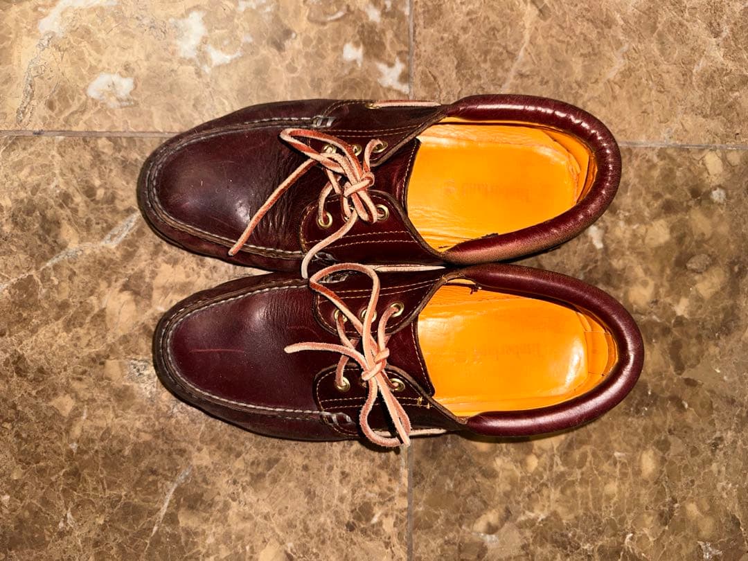 セール中‼️ダークブラウン レザー 3eyeモカシンtimberland