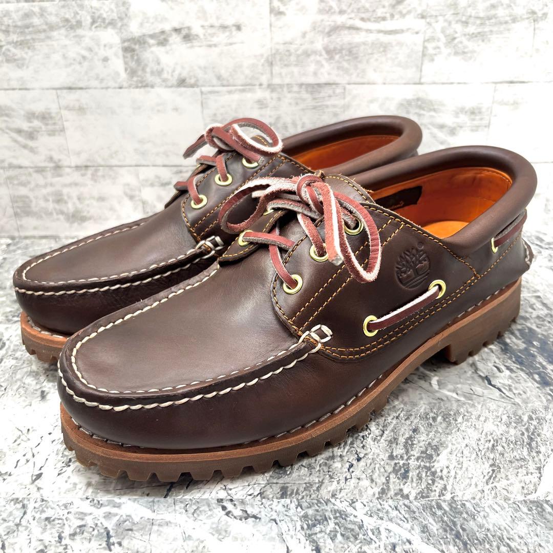 美品✨ ティンバーランド スリーアイ デッキシューズ ブラウン 26.5cm