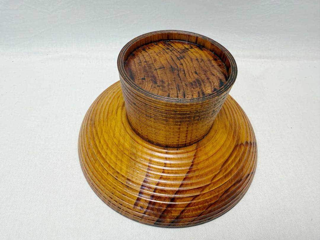 未使用 茶道具 聴松庵 单瓢庵 乾豊助 遺棗松以造 独楽干菓子盆 高杯 共布共箱