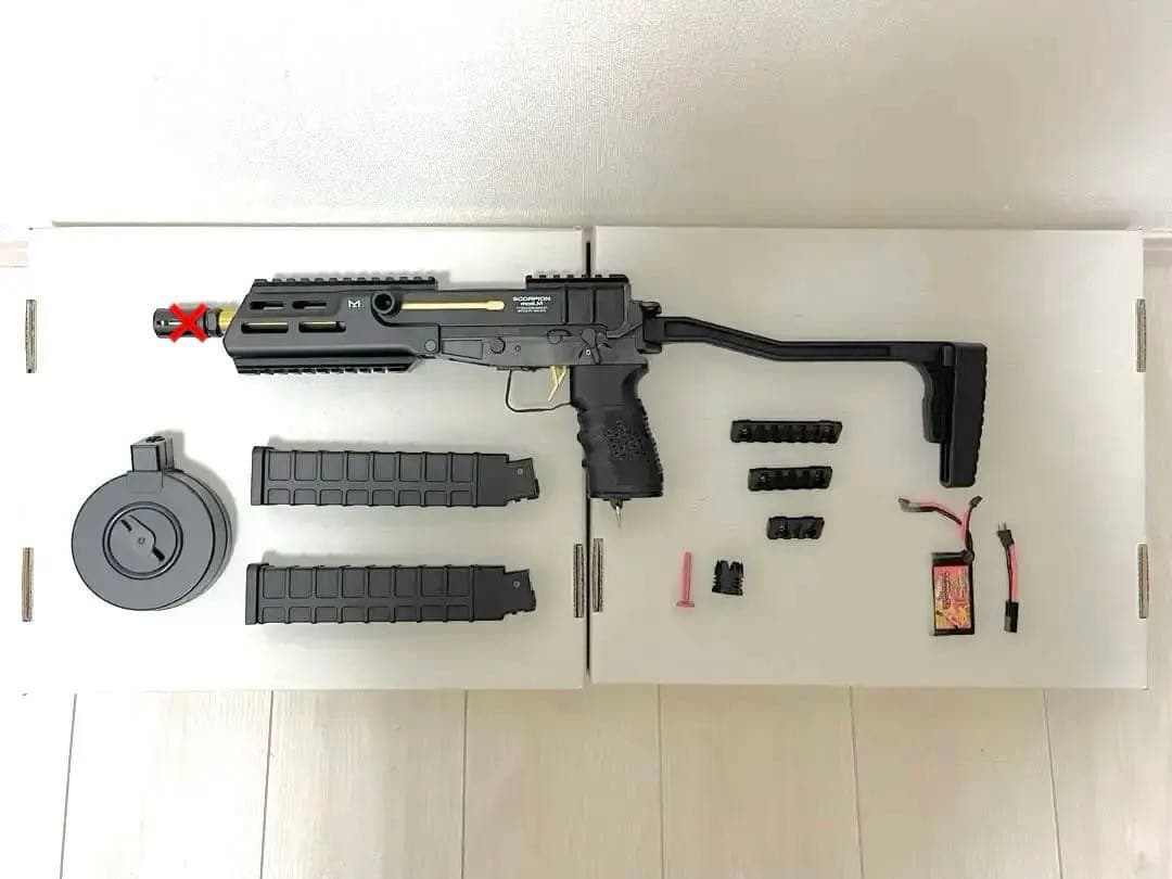 【至高】東京マルイ『スコーピオンmod.M』フルカスタム本体 ＋ 付属品