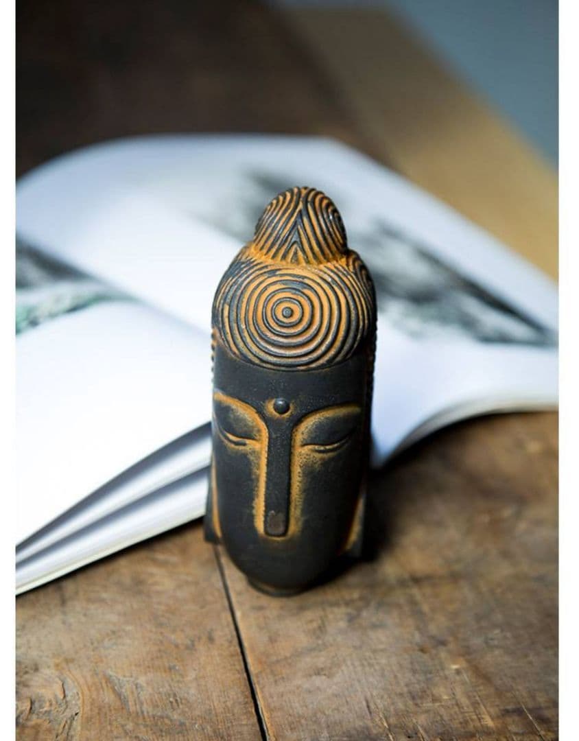 禅意無相仏頭 茶寵 文机 玄関 置物 装飾品 工芸品 美術品 置物