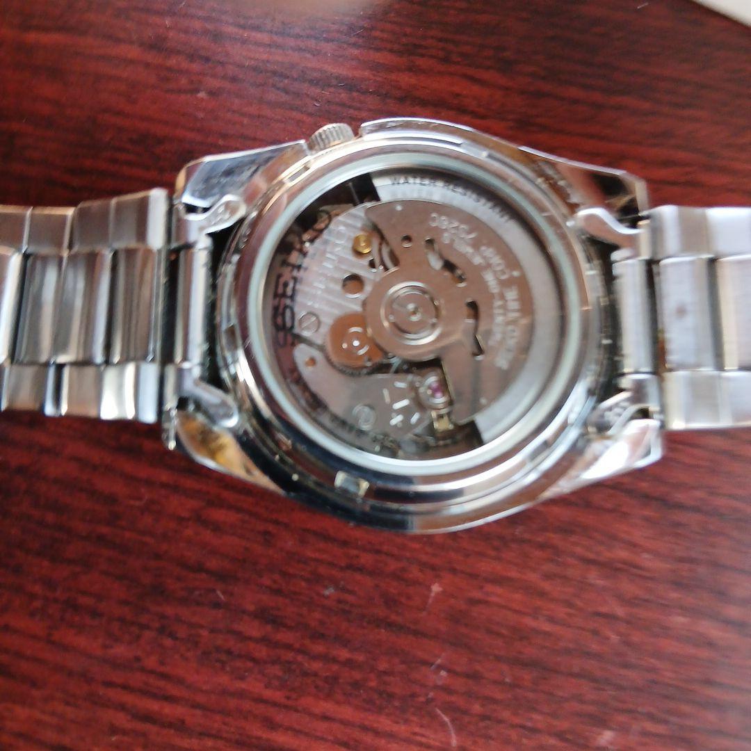 SEIKO ファイブ自動巻き腕時計 黒文字盤