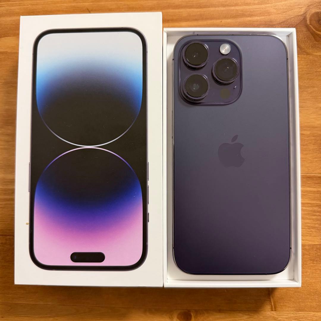 良好　iPhone14pro 256GB ディープパープル SIMフリー