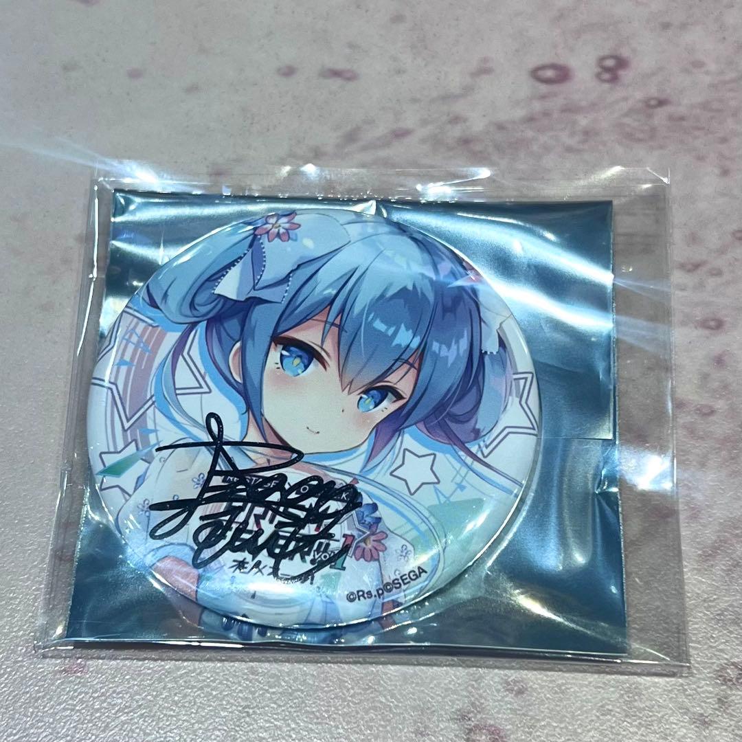 オンゲキ リステ ライブ 缶バッジ 直筆サイン入り 珠洲島有栖