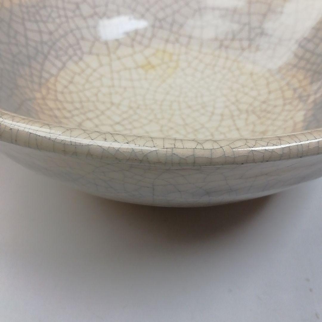 Ｔ７０３　茶碗　『白刷毛目　平茶碗』『桂窯　伊東桂楽 造』　共箱　抹茶碗　茶道具