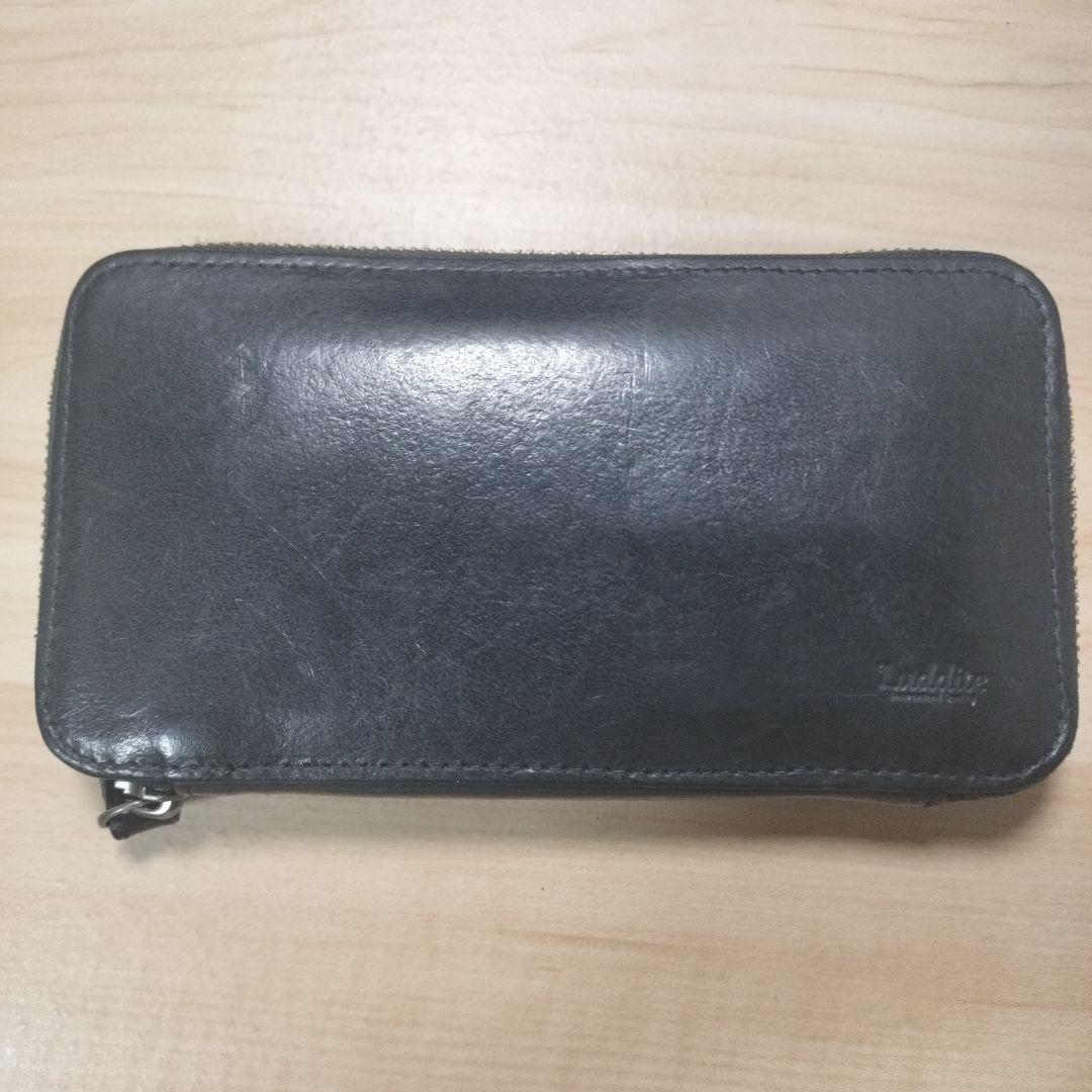 LUDDITE レザーラウンドジップペンケース MAYA ブラック