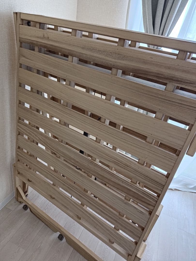 【※変更可能性あり/snoopy】 桐らくね 木製折りたたみベッド