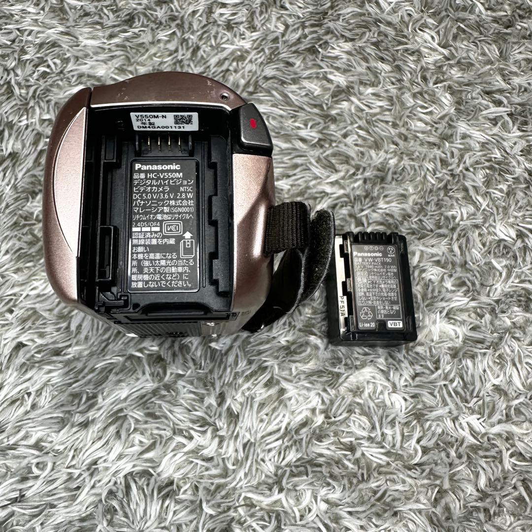 【美品】Panasonic　HC-V550M ビデオカメラ　ピンク　動作確認済