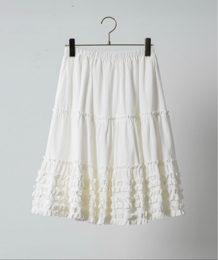 frill midi flared skirt / フリルボリュームスカート