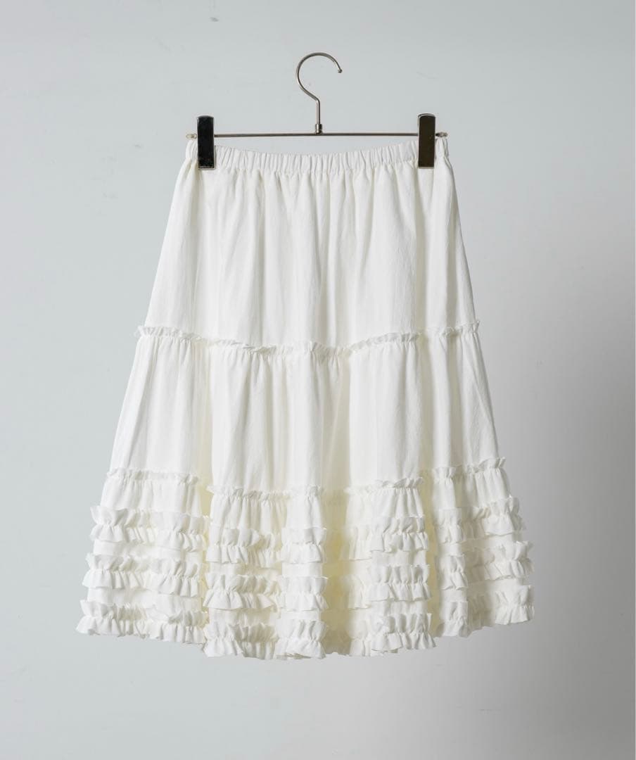 frill midi flared skirt / フリルボリュームスカート