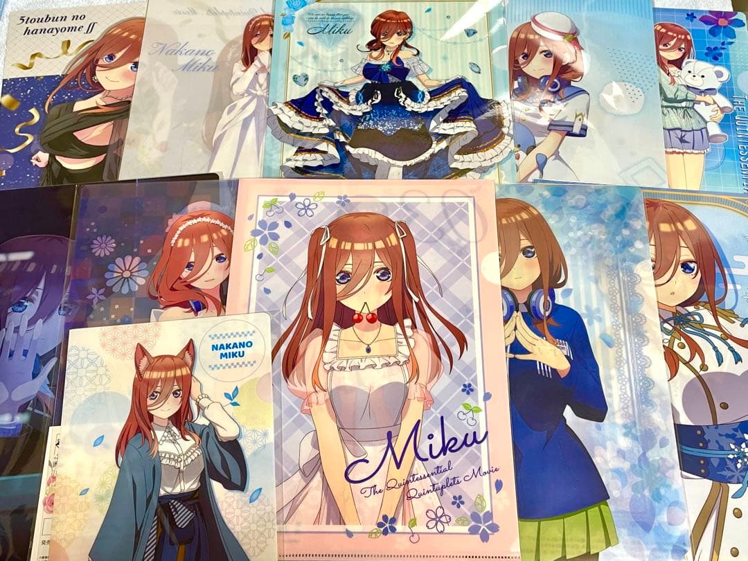 限定グッズ　五等分の花嫁　 中野三玖   クリアファイル他　14枚セット