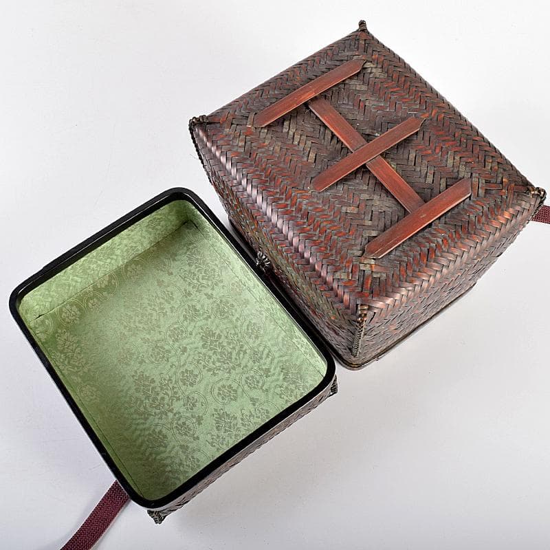 華山作　御所籠　皆具共　茶碗　棗など　十三点一式　仕覆付　共箱　F　R7699B