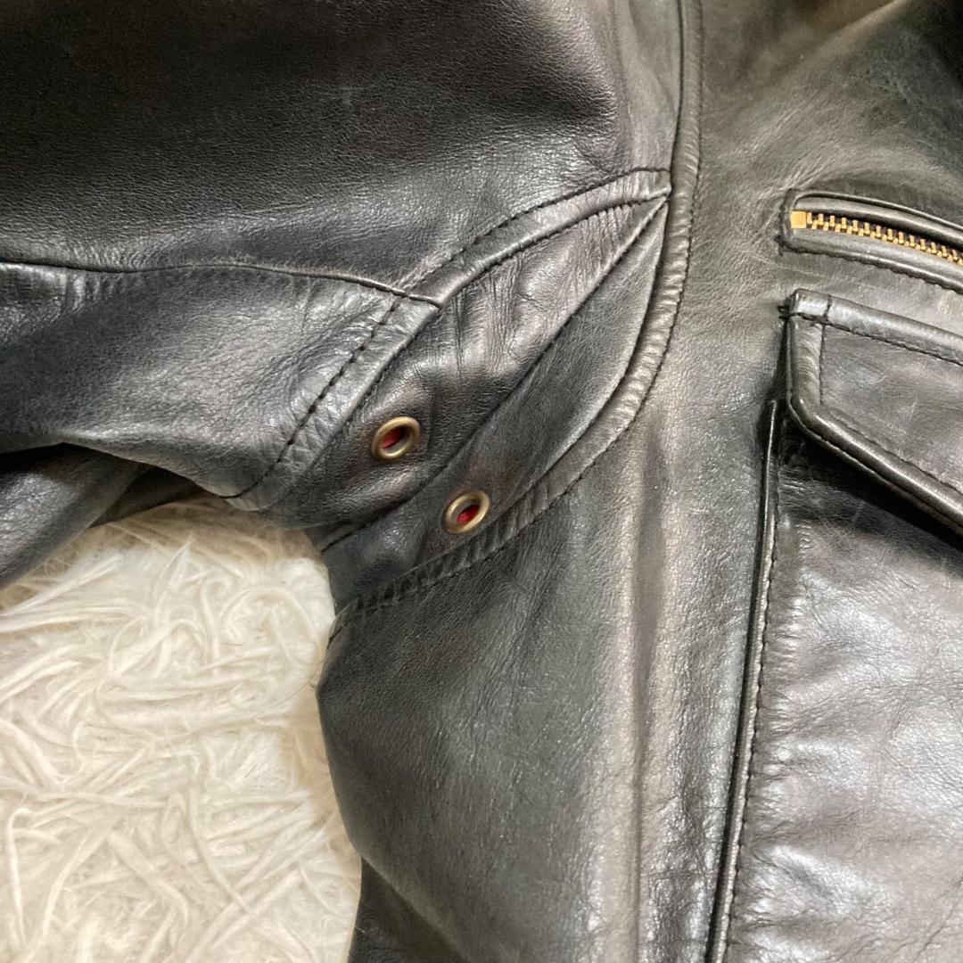 15654✨アヴィレックス XL ホースハイドレザージャケット 馬革 ライダース