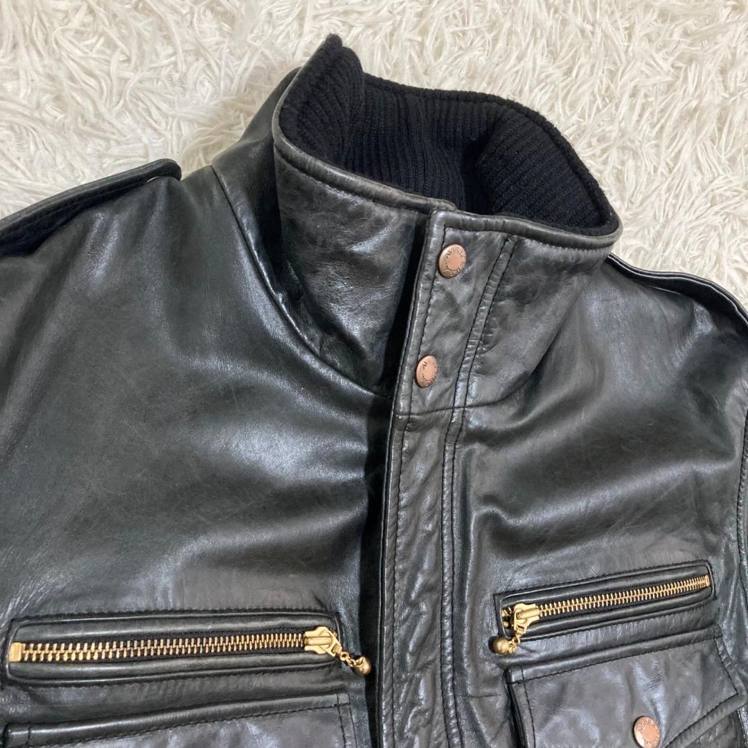 15654✨アヴィレックス XL ホースハイドレザージャケット 馬革 ライダース