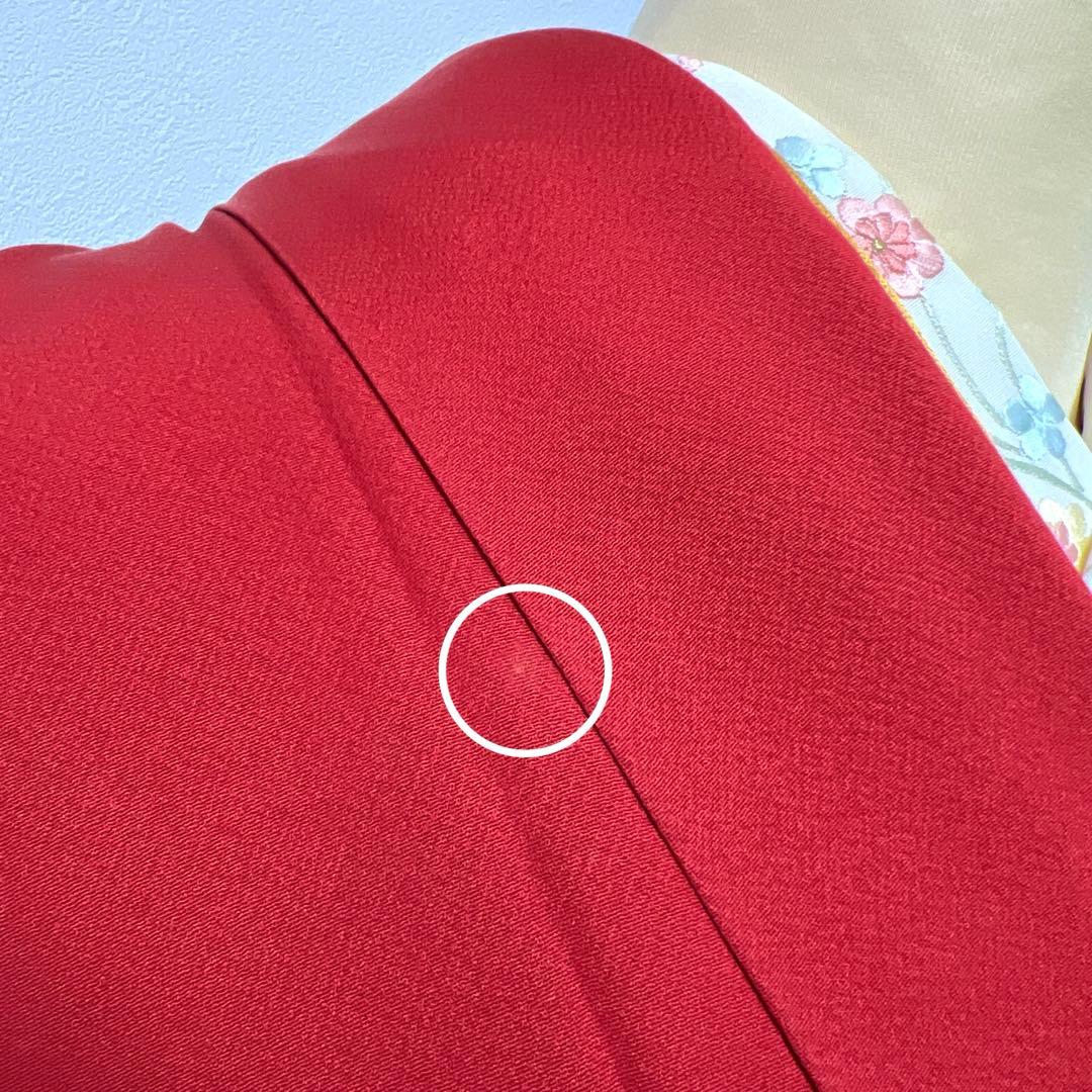 367 振袖フルセット 正絹 赤 レッド 黒 金彩 暈し染め 古典 風景 正統派