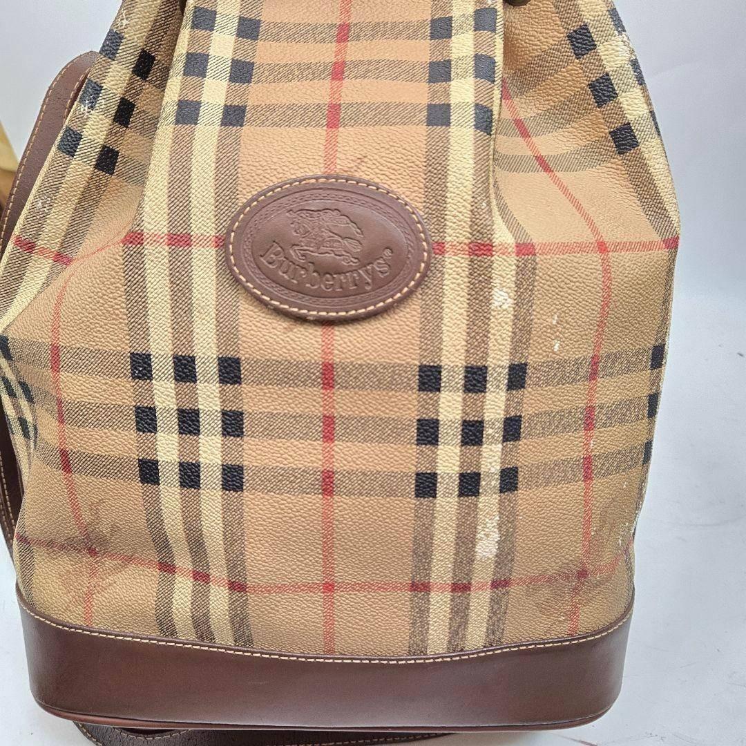 BURBERRY 巾着 ショルダーバッグ シャドーホース ノバチェック