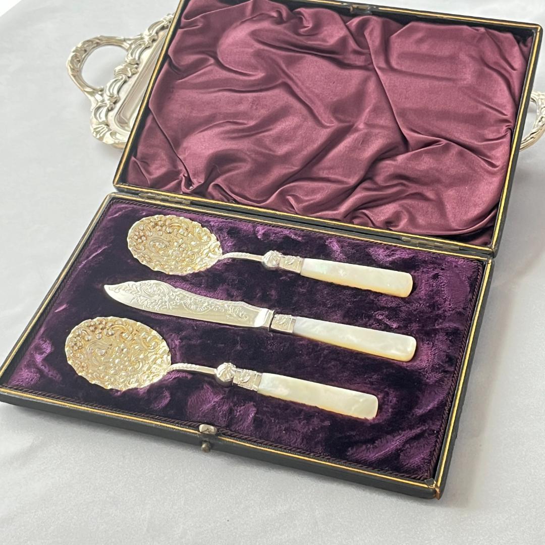 【Allen & Darwin】【白蝶貝】ベリーサーバー / バターナイフ