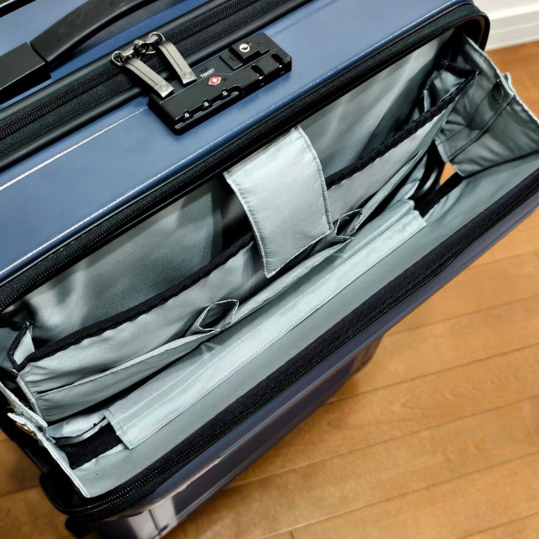 【美品】Proteca ポケットライナー キャリーケース 72L ネイビー