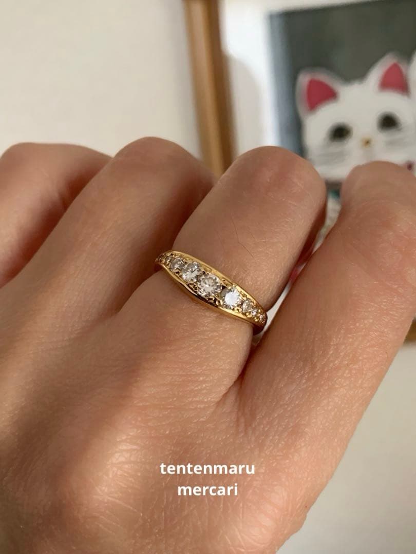 K18 ☆ ダイヤモンドエタニティリング ☆ オーダーメイド・10号・4.6g