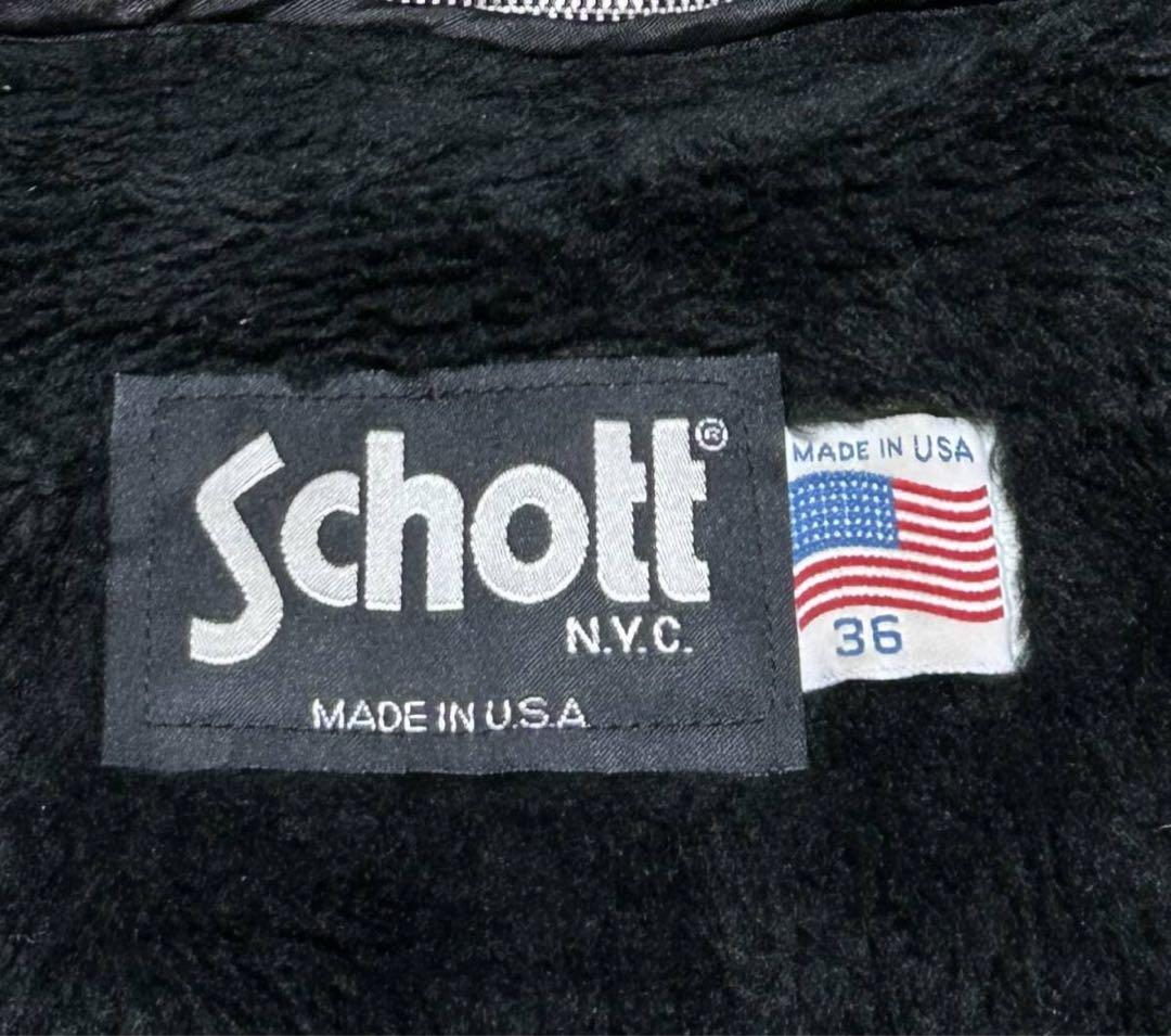 ①schottライナー付141【36】米国製◇革ジャンninjaハーレーgpz