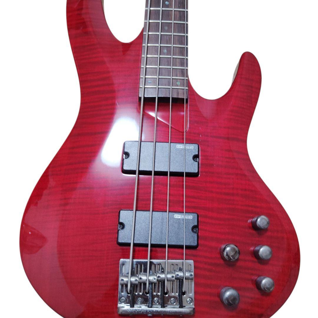 エレキベース レッド 24フレット LTD B-154DX