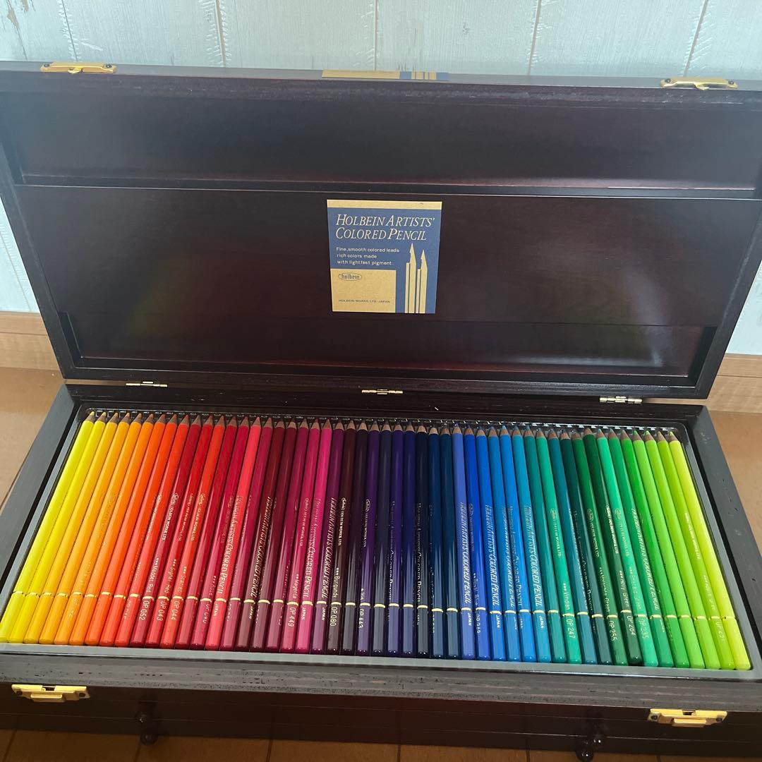 【即決価格10/24まで】ホルベイン色鉛筆150色セット　木箱入り　殆ど新品