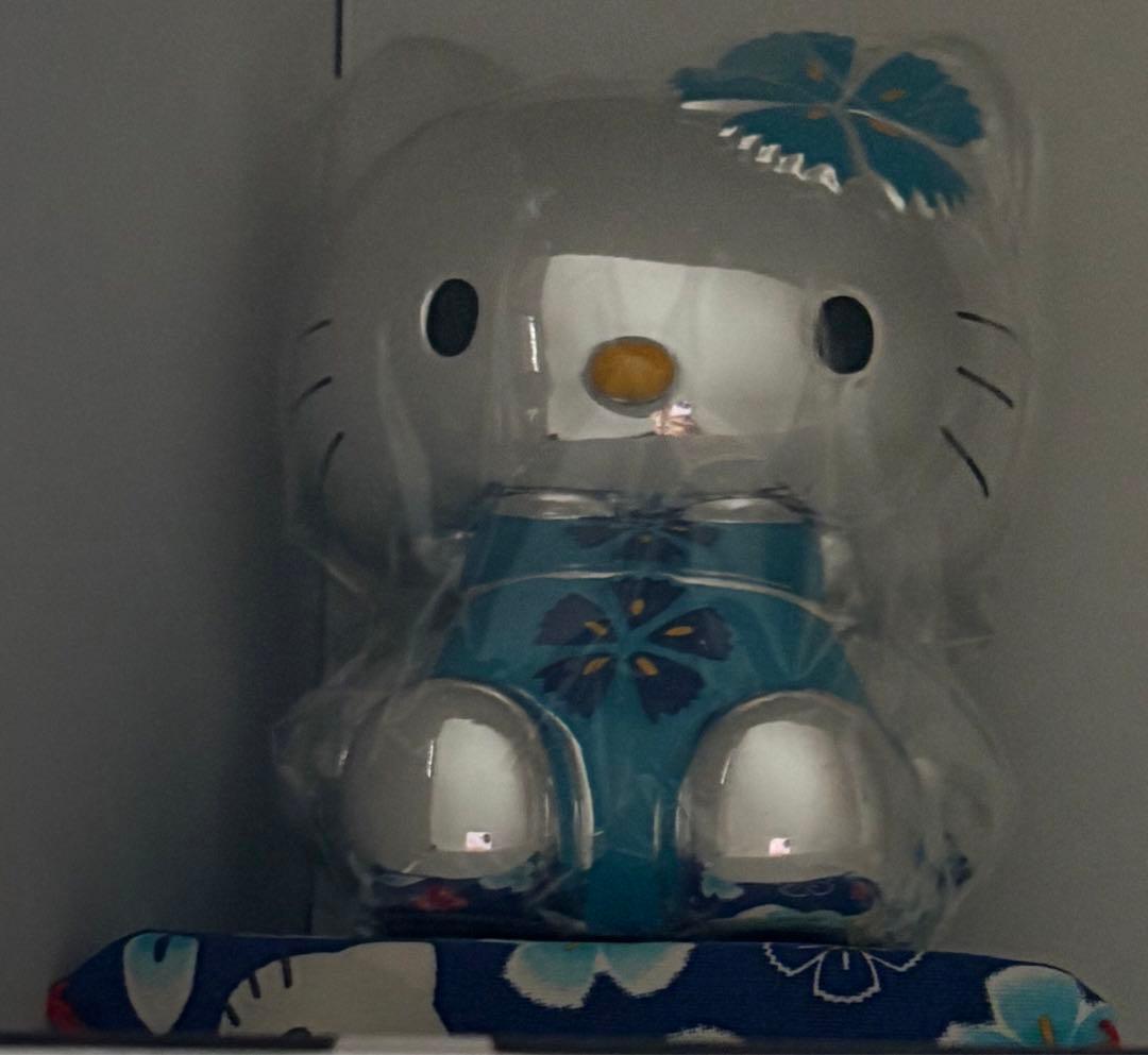 【激レア】キティ　シルバー　貯金箱 ナデシコ 座布団付き　1999年 新品箱入