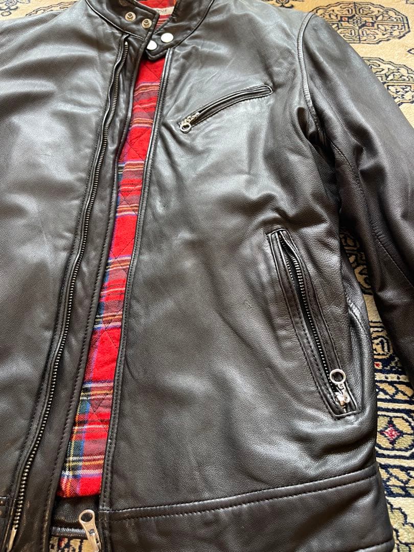 美品　District United Arrows シングルライダースジャケット