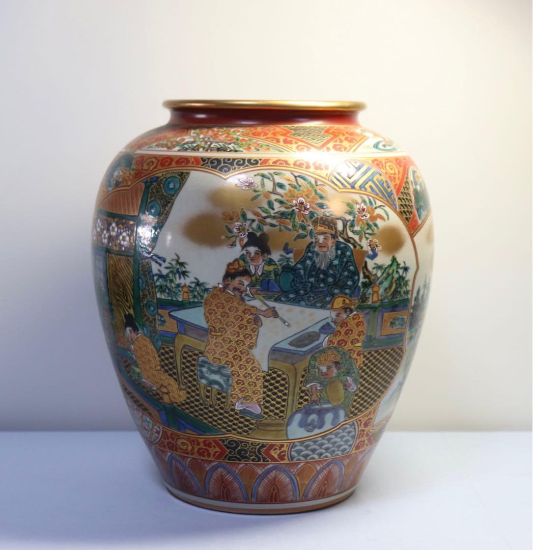 時代　九谷庄三祥文作　大壺　送料込み0929