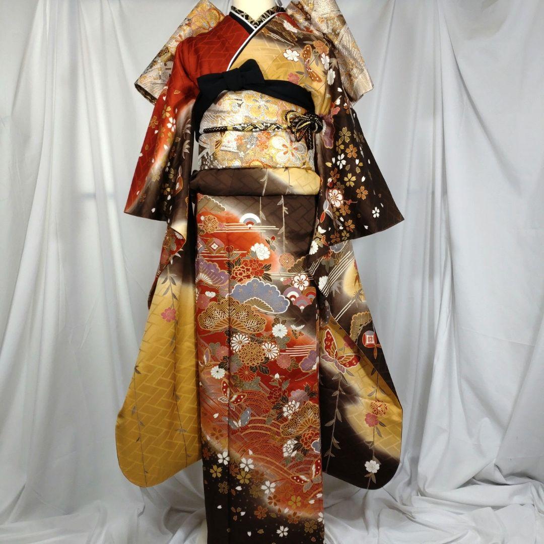 Q　着物　振袖フルセット　振袖　金彩　成人式　卒業式
