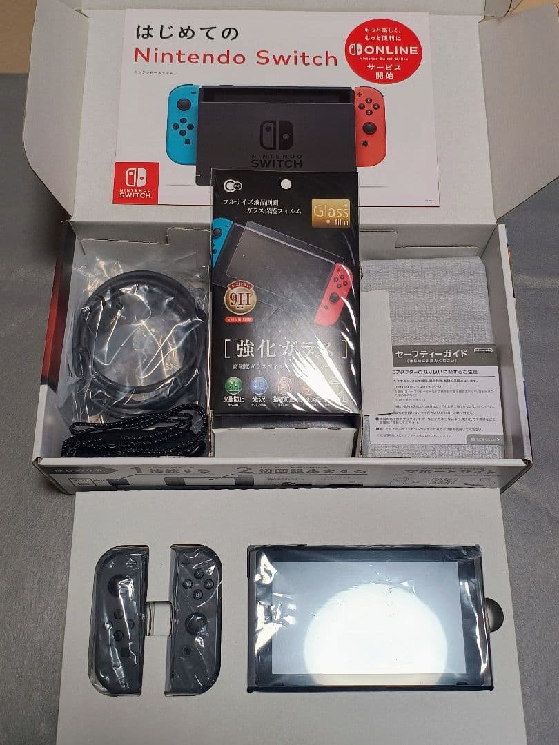 Nintendo Switch グレー　本体初期化済み　美品　箱付き完品